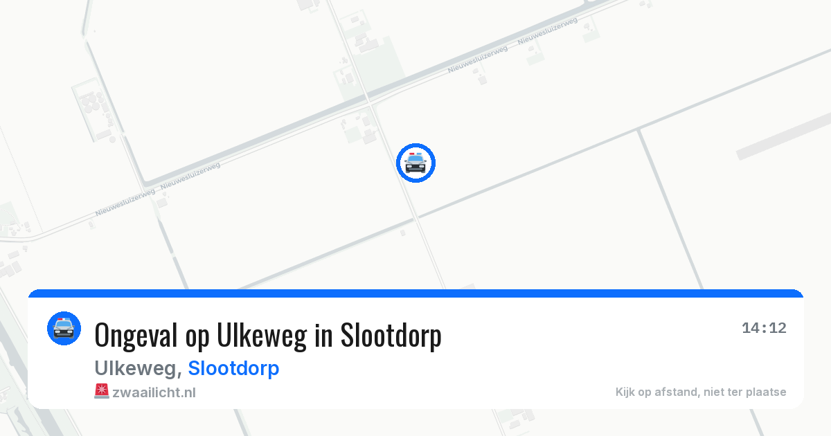 Ongeval op Ulkeweg in Slootdorp — 3 aug 2026
