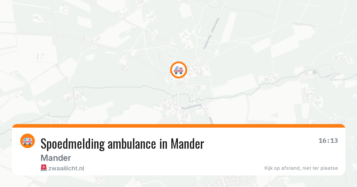 Spoedmelding ambulance in Mander — 5 jun 2026