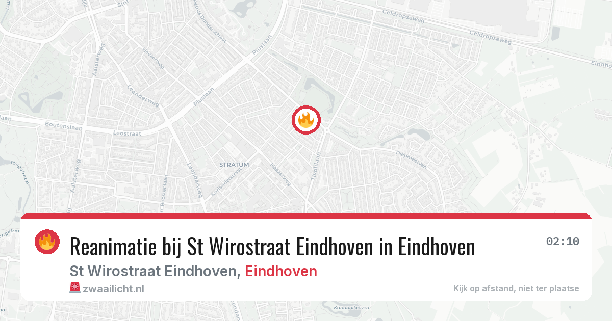 Reanimatie bij St Wirostraat Eindhoven in Eindhoven — 18 apr 2026