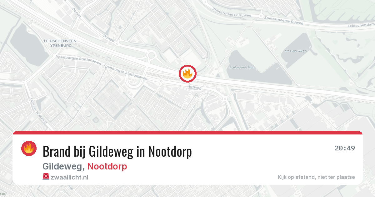 Brand bij Gildeweg in Nootdorp — 12 feb 2026