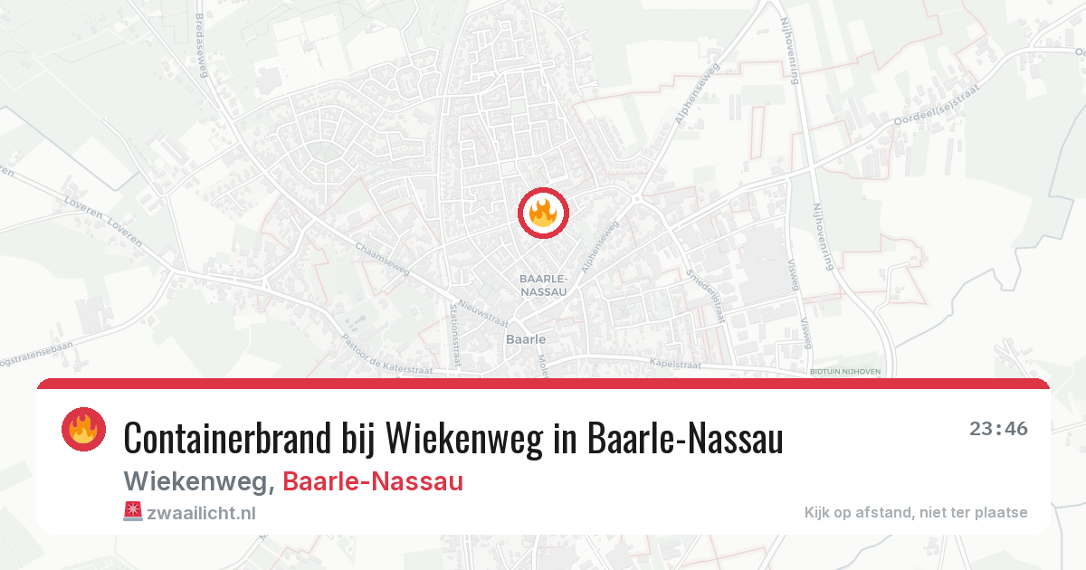 Containerbrand bij Wiekenweg in Baarle-Nassau — 8 aug 2026