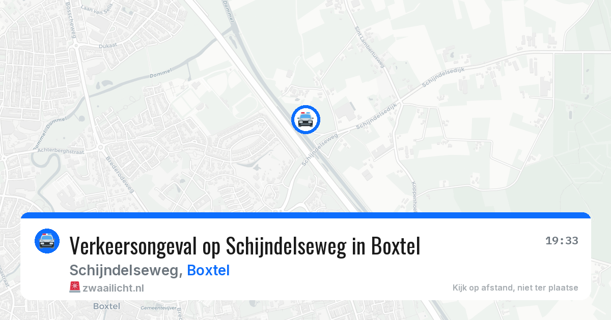 Verkeersongeval op Schijndelseweg in Boxtel — 10 mei 2026