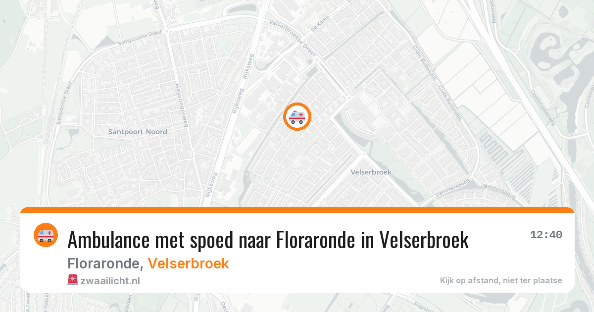Ambulance met spoed naar Floraronde in Velserbroek — 1 jun 2026