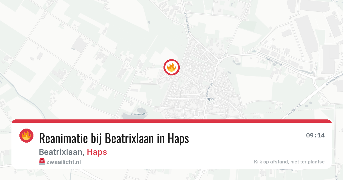 Reanimatie bij Beatrixlaan in Haps — 15 jul 2026