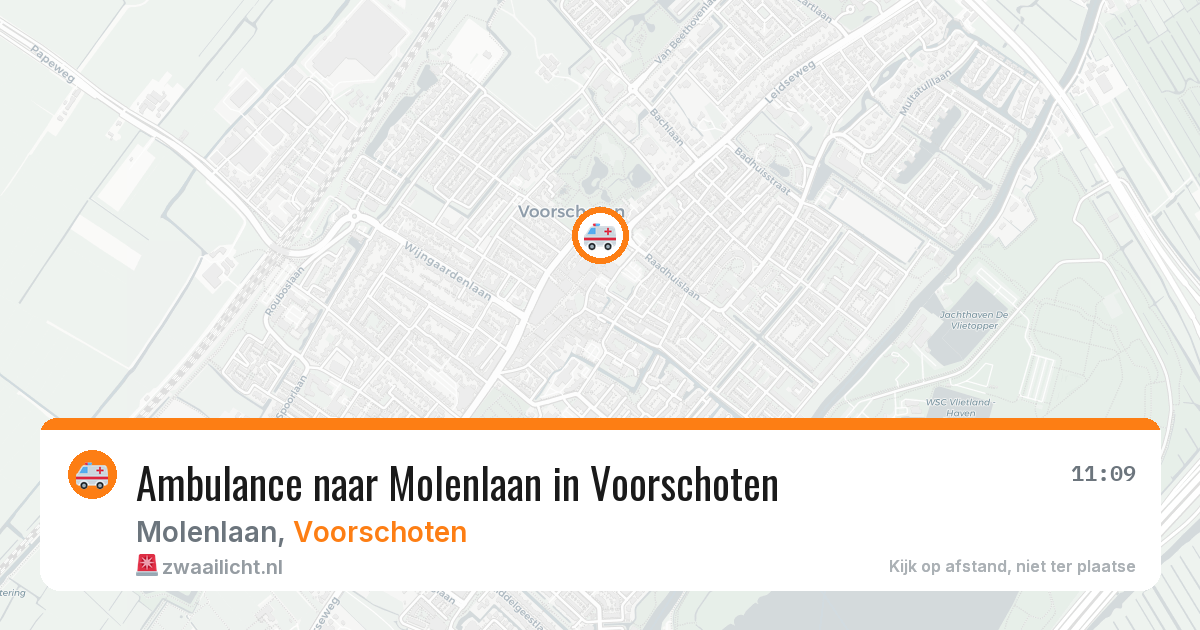 Ambulance naar Molenlaan in Voorschoten — 25 mei 2026