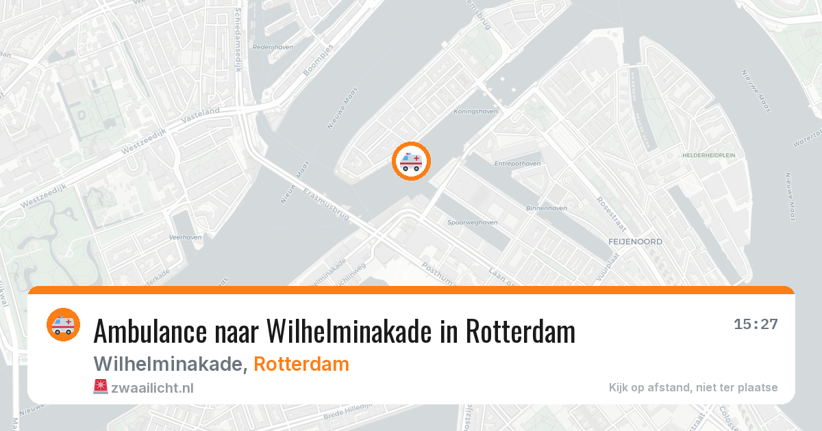 Ambulance naar Wilhelminakade in Rotterdam — 8 apr 2026