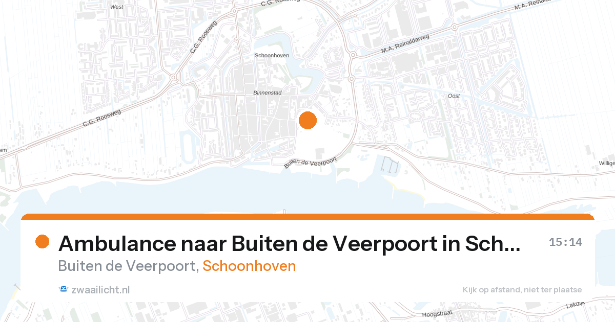 Ambulance naar Buiten de Veerpoort in Schoonhoven — 25 aug 2026