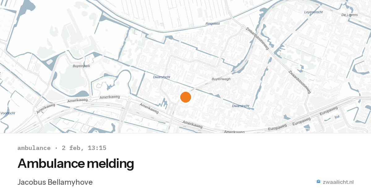 Ambulance melding — 2 feb 2026