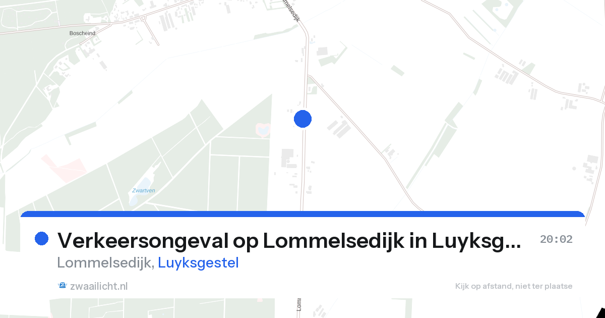 Verkeersongeval op Lommelsedijk in Luyksgestel — 25 aug 2026