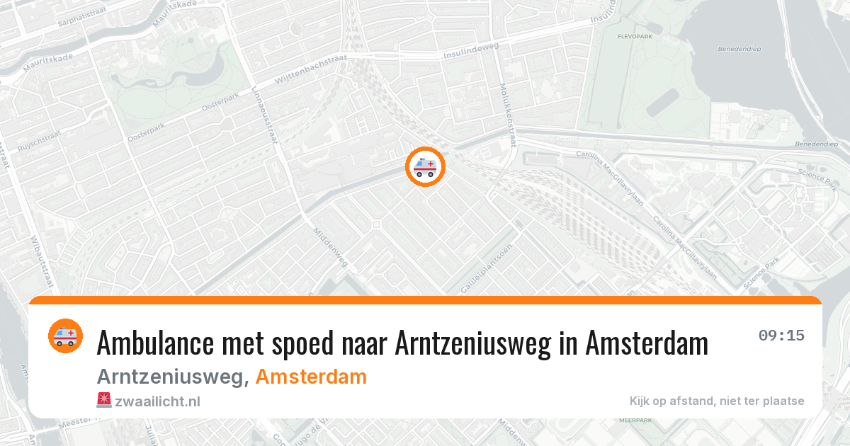 Ambulance met spoed naar Arntzeniusweg in Amsterdam — 22 mei 2026