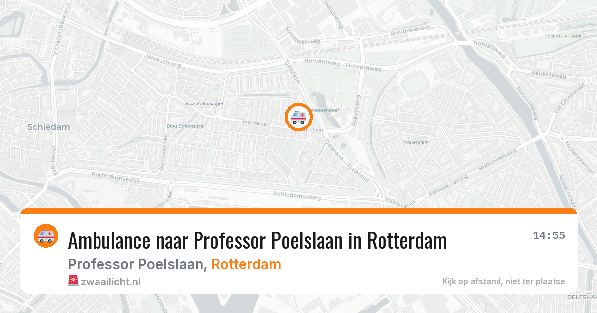 Ambulance naar Professor Poelslaan in Rotterdam — 10 aug 2026