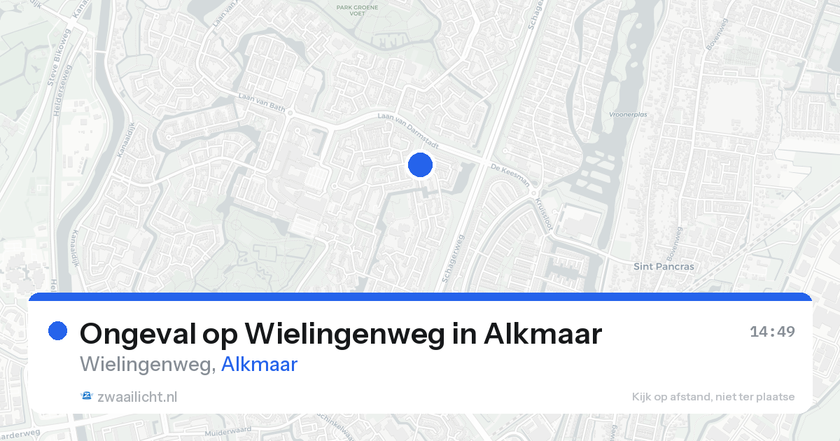 Ongeval op Wielingenweg in Alkmaar — 20 aug 2026