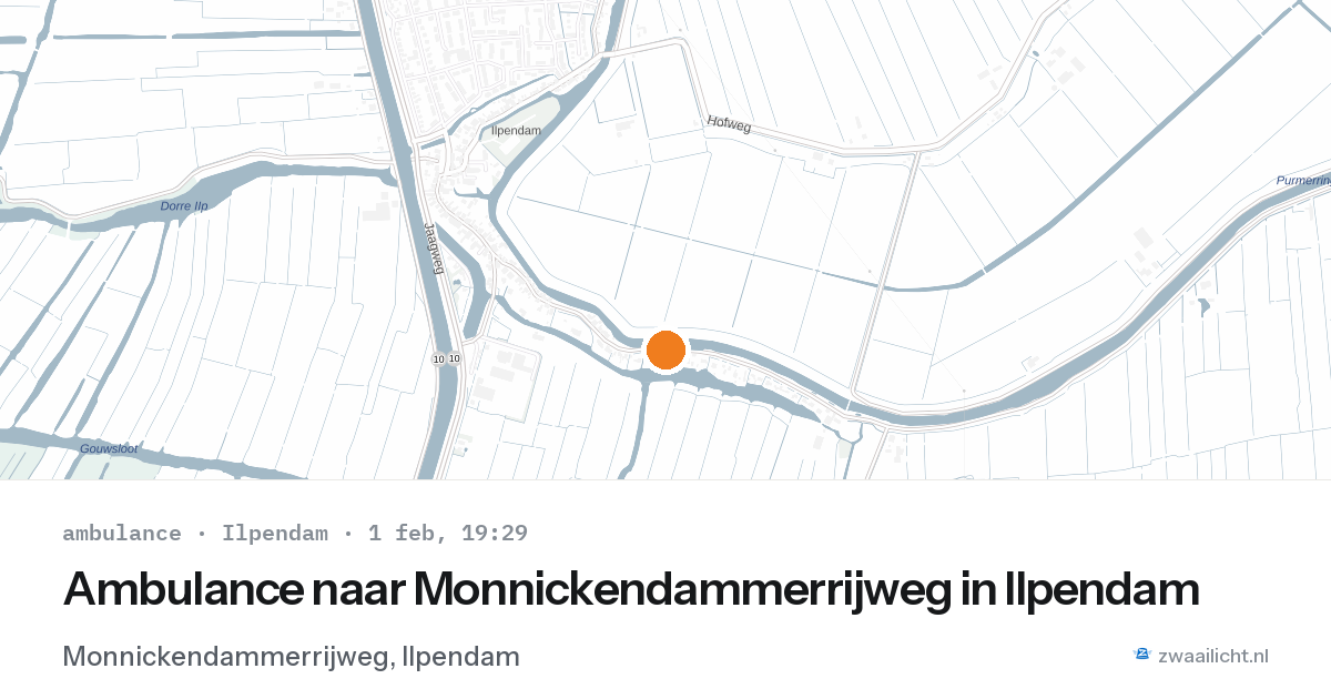 Ambulance naar Monnickendammerrijweg in Ilpendam — 1 feb 2026