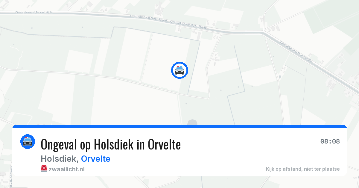 Ongeval op Holsdiek in Orvelte — 14 apr 2026