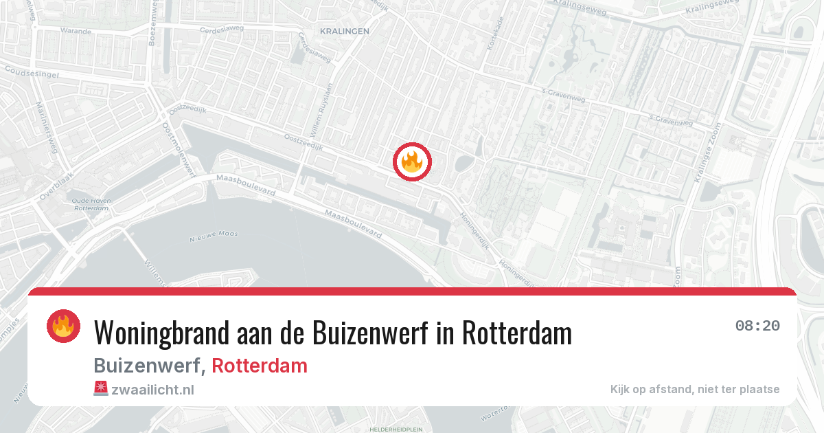 Woningbrand aan de Buizenwerf in Rotterdam — 27 mrt 2026