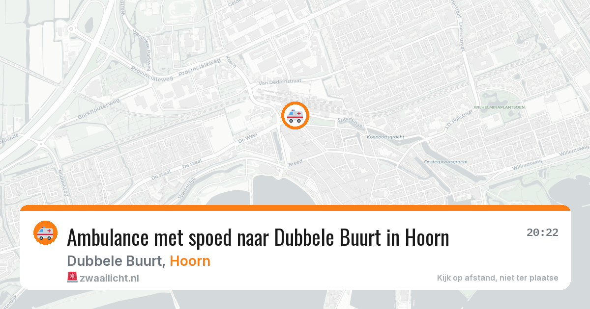 Ambulance met spoed naar Dubbele Buurt in Hoorn — 8 apr 2026