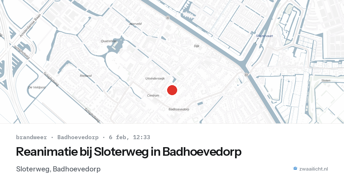 Reanimatie bij Sloterweg in Badhoevedorp — 6 feb 2026