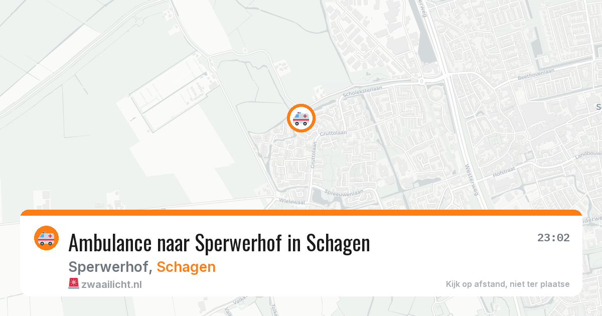 Ambulance naar Sperwerhof in Schagen — 1 aug 2026