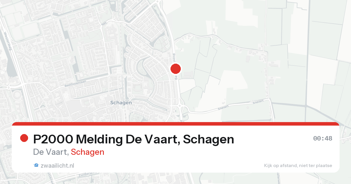 P2000 Melding De Vaart, Schagen — 31 jan 2026