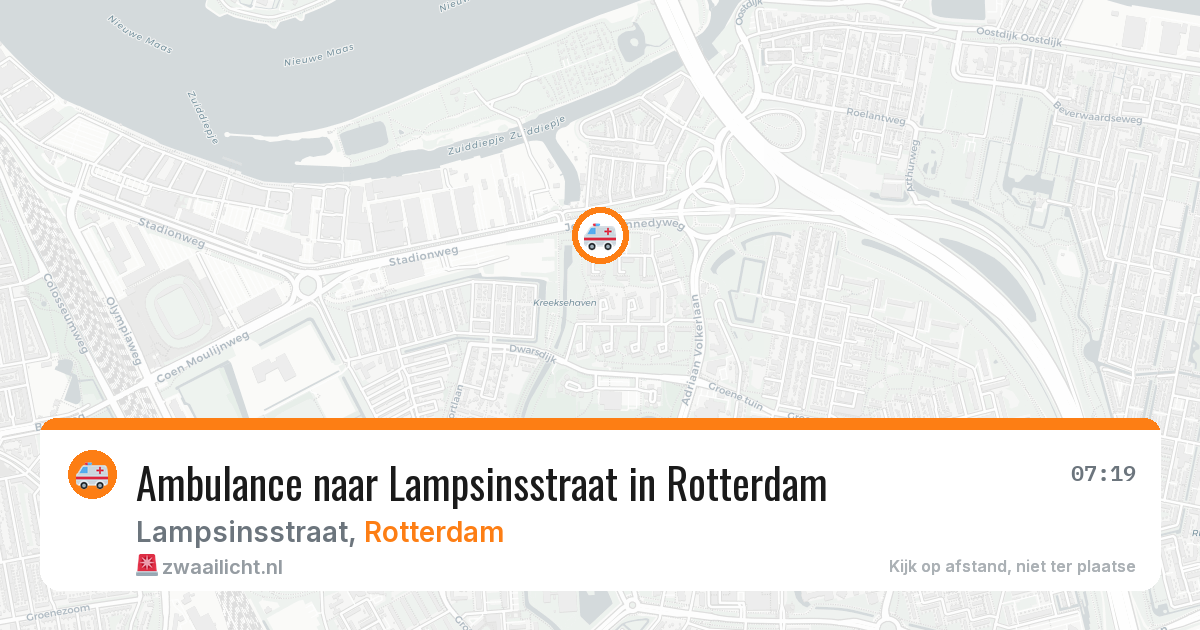 Ambulance naar Lampsinsstraat in Rotterdam — 14 aug 2026