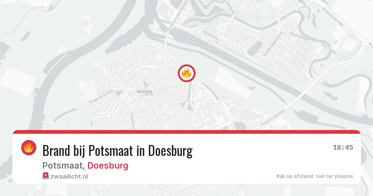 Brand bij Potsmaat in Doesburg — 11 mei 2026