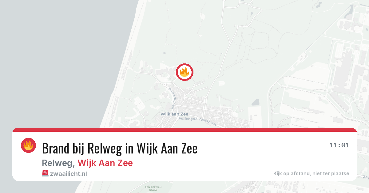 Brand bij Relweg in Wijk Aan Zee — 13 mei 2026