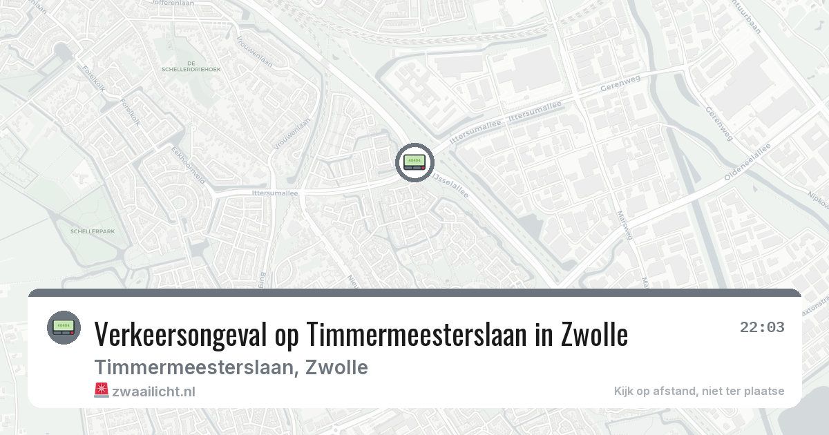 Verkeersongeval op Timmermeesterslaan in Zwolle — 6 jun 2026