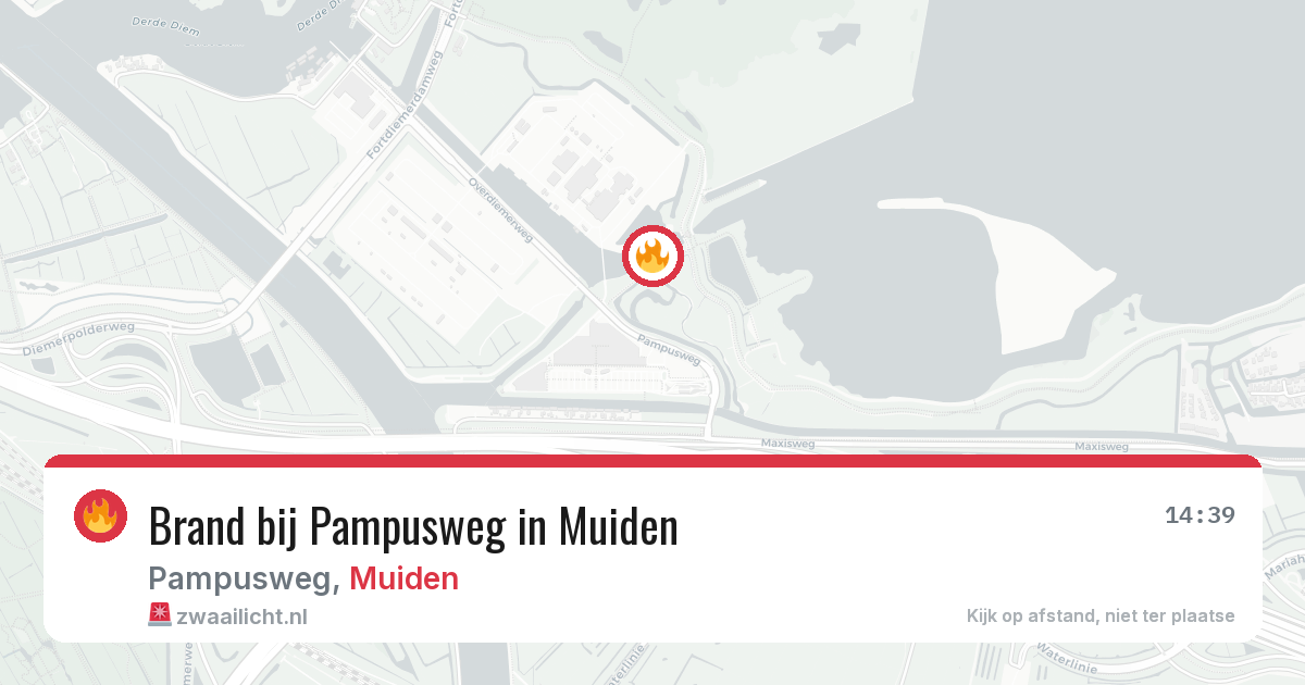 Brand bij Pampusweg in Muiden — 22 jun 2026