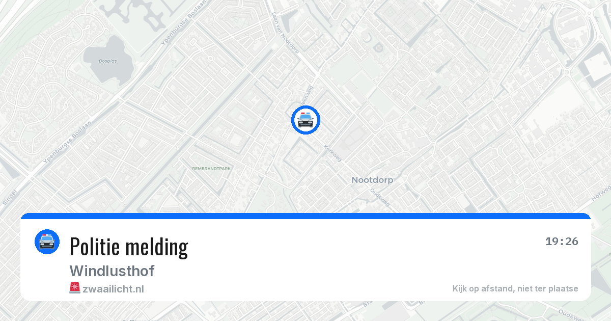 Politie melding — 19 jul 2026