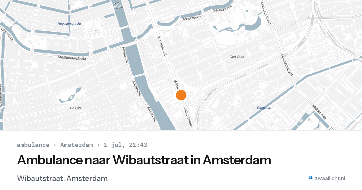 Ambulance naar Wibautstraat in Amsterdam — 1 jul 2026