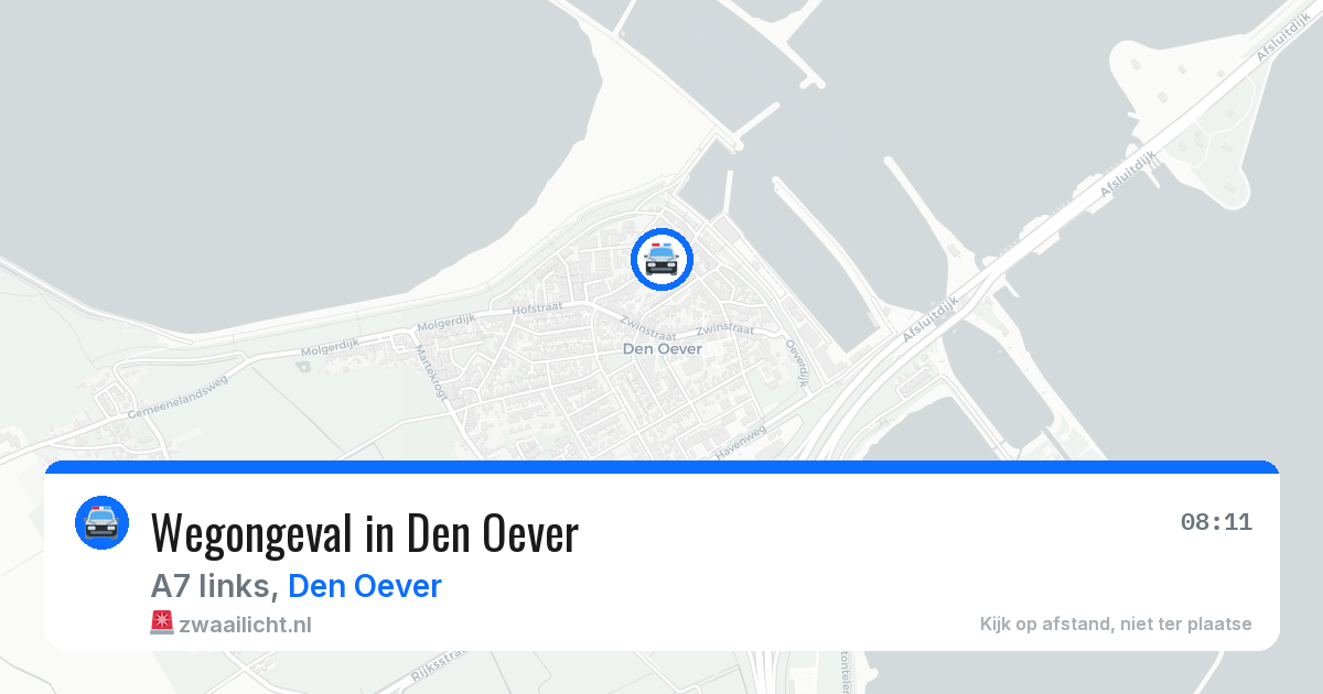Wegongeval in Den Oever — 8 jun 2026
