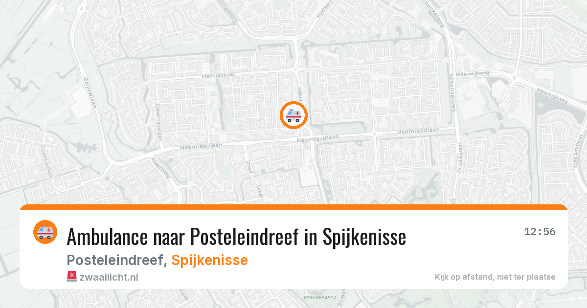 Ambulance naar Posteleindreef in Spijkenisse — 3 aug 2026