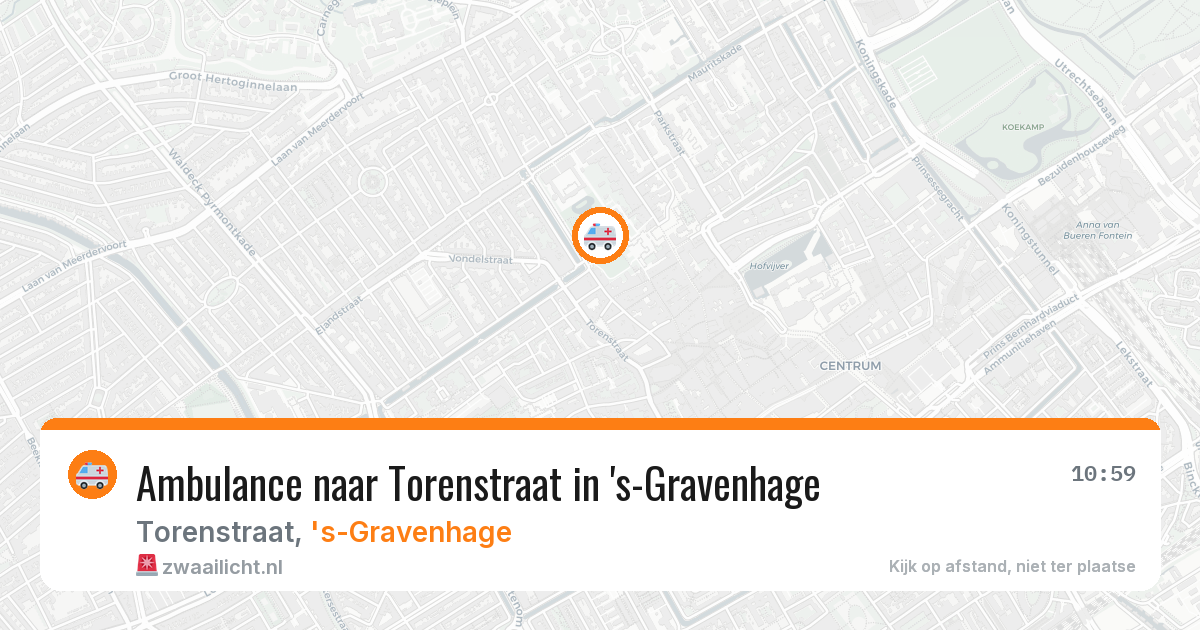 Ambulance naar Torenstraat in 's-Gravenhage — 8 mei 2026