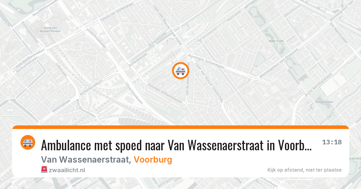 Ambulance met spoed naar Van Wassenaerstraat in Voorburg — 27 jun 2026