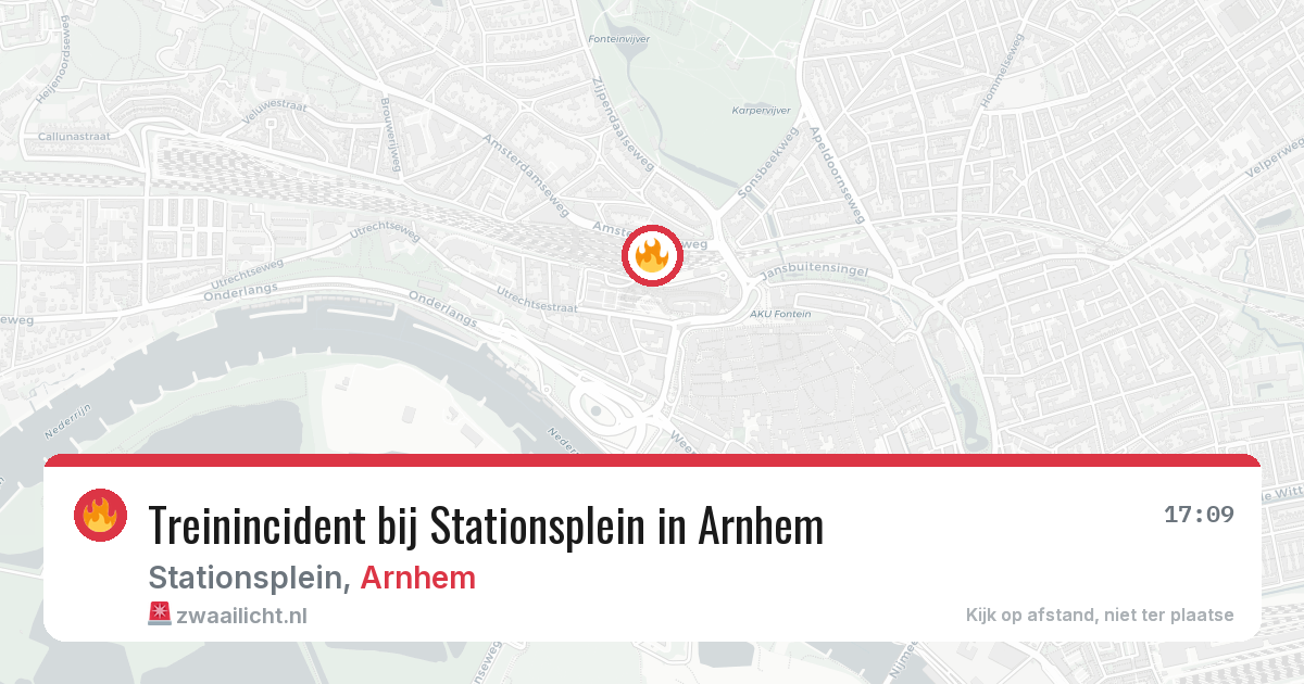 Treinincident bij Stationsplein in Arnhem — 30 apr 2026
