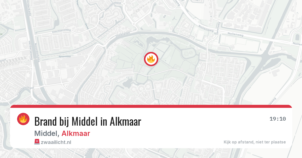 Brand bij Middel in Alkmaar — 28 mei 2026