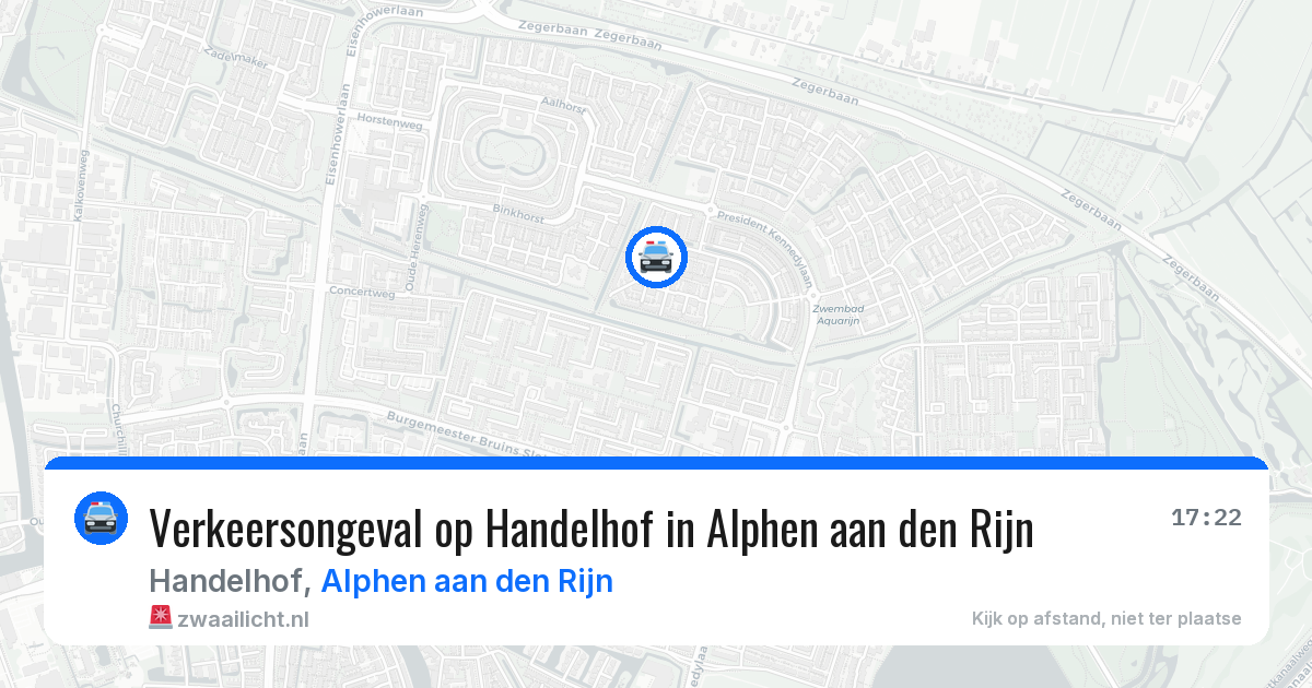 Verkeersongeval op Handelhof in Alphen aan den Rijn — 14 jul 2026