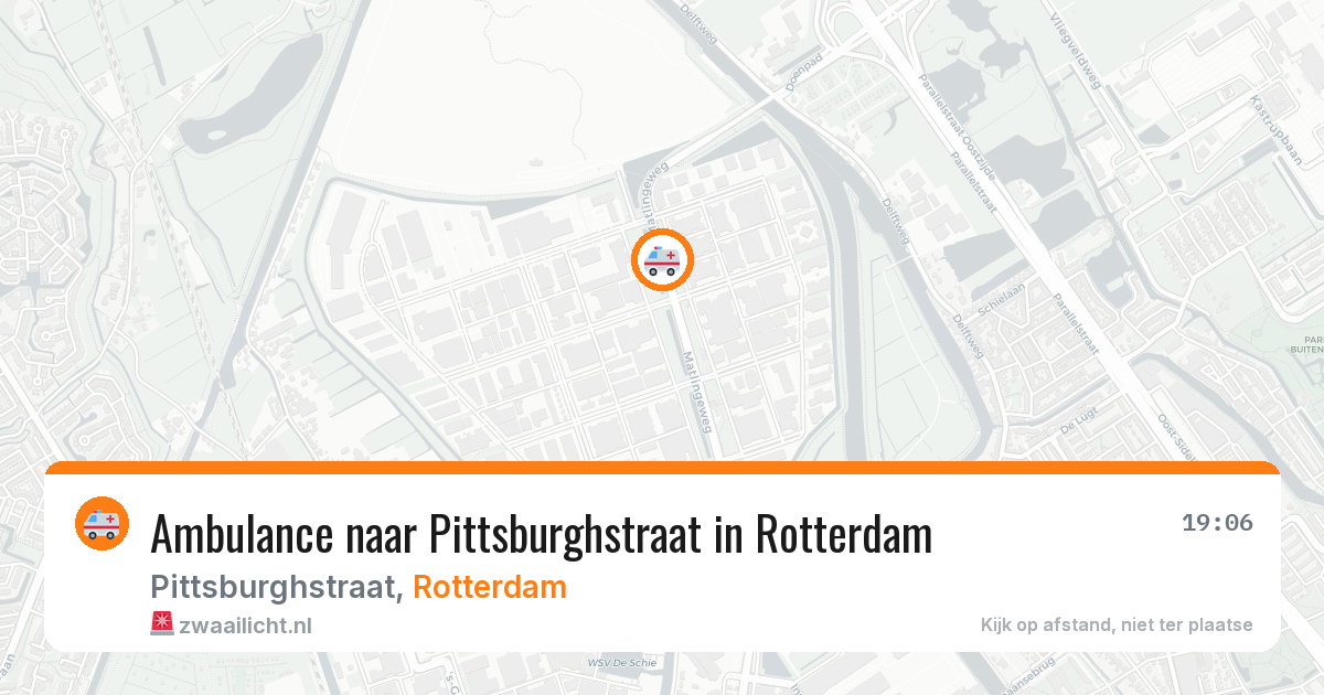 Ambulance naar Pittsburghstraat in Rotterdam — 16 jul 2026