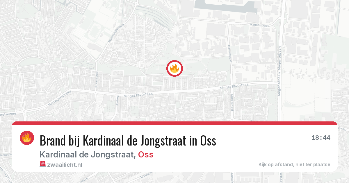 Brand bij Kardinaal de Jongstraat in Oss — 20 jun 2026