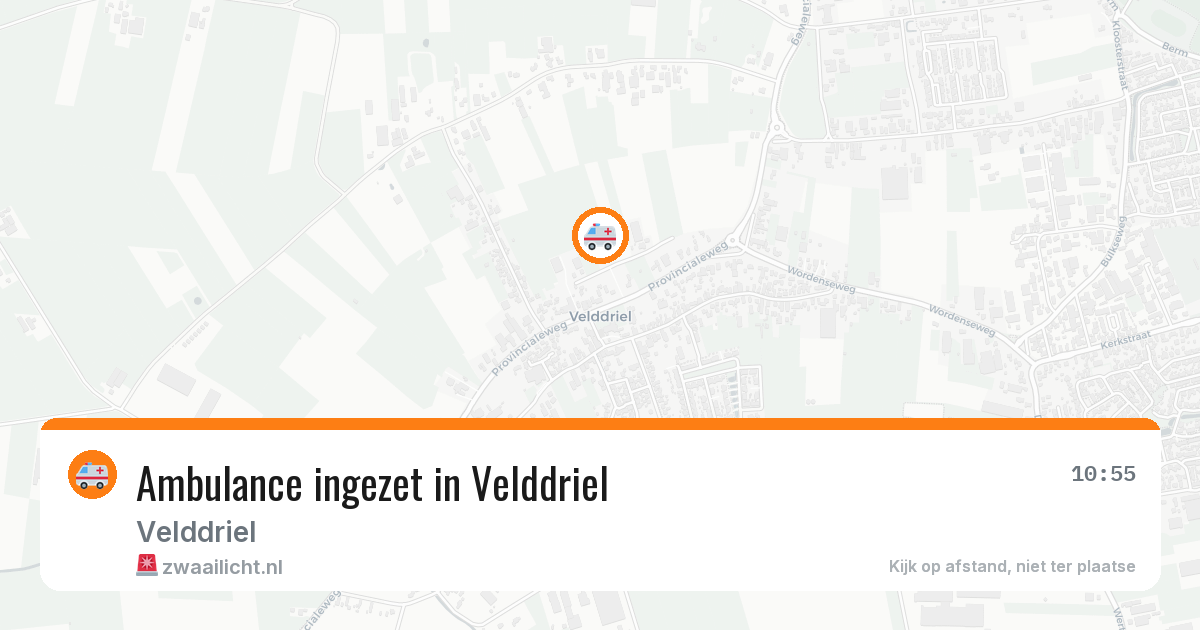 Ambulance ingezet in Velddriel — 21 apr 2026