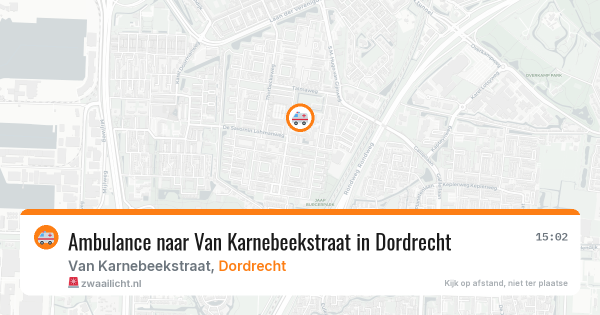 Ambulance naar Van Karnebeekstraat in Dordrecht — 21 jul 2026