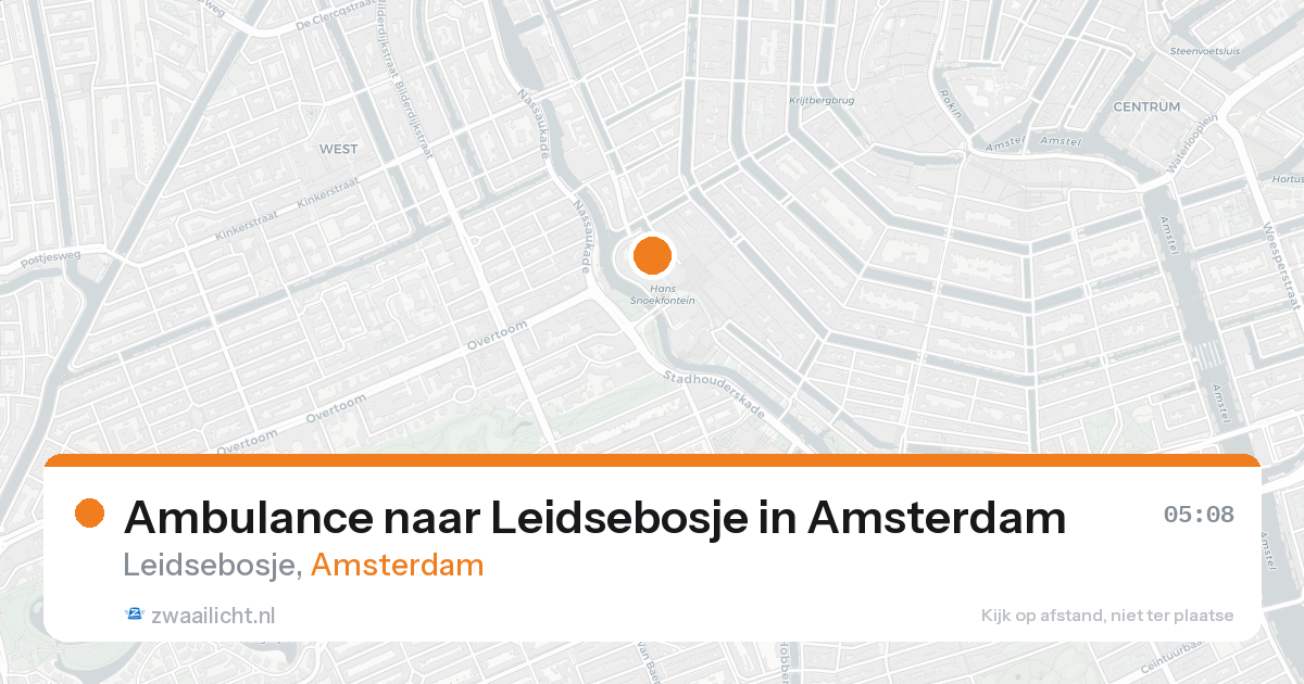 Ambulance naar Leidsebosje in Amsterdam — 8 feb 2026