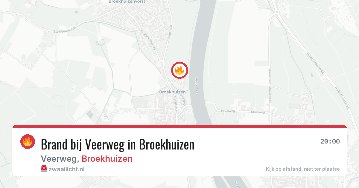 Brand bij Veerweg in Broekhuizen — 28 mei 2026