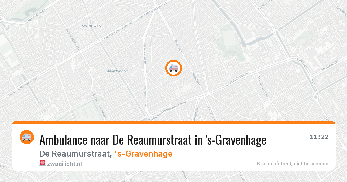 Ambulance naar De Reaumurstraat in 's-Gravenhage — 26 apr 2026