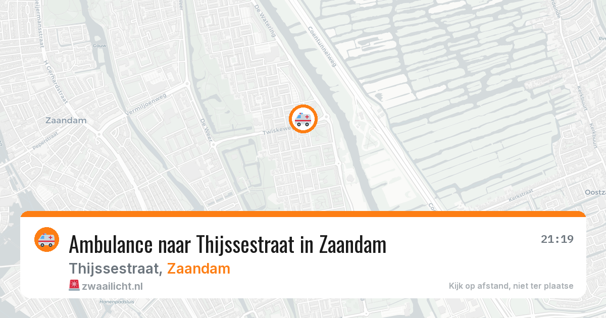 Ambulance naar Thijssestraat in Zaandam — 8 mei 2026