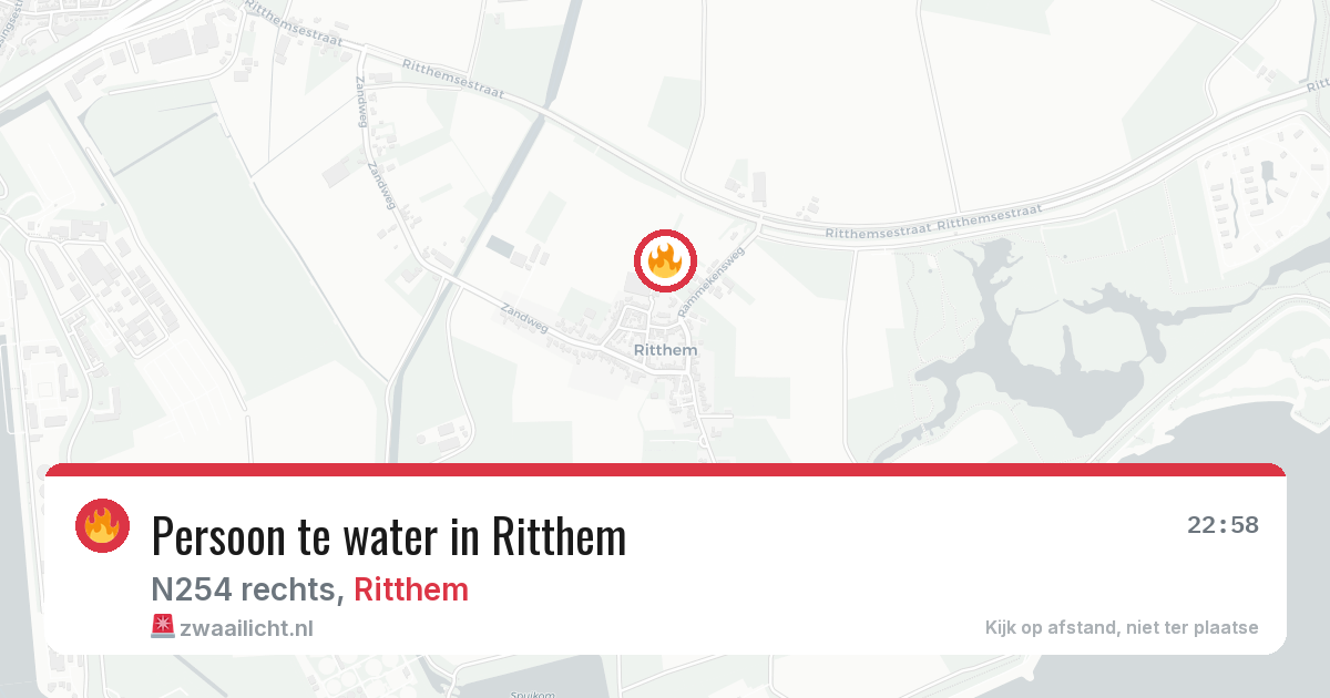 Persoon te water in Ritthem — 19 mei 2026