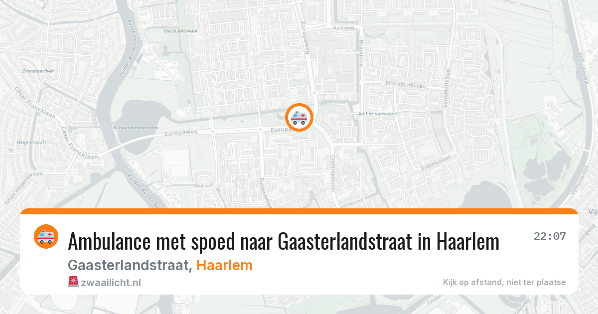 Ambulance met spoed naar Gaasterlandstraat in Haarlem — 28 mei 2026