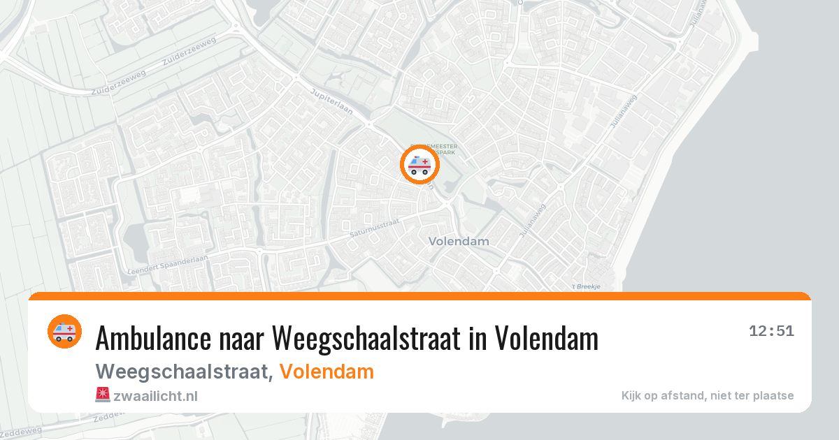 Ambulance naar Weegschaalstraat in Volendam — 8 jul 2026