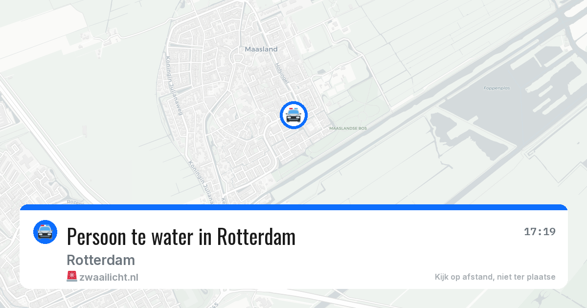 Persoon te water in Rotterdam — 14 aug 2026