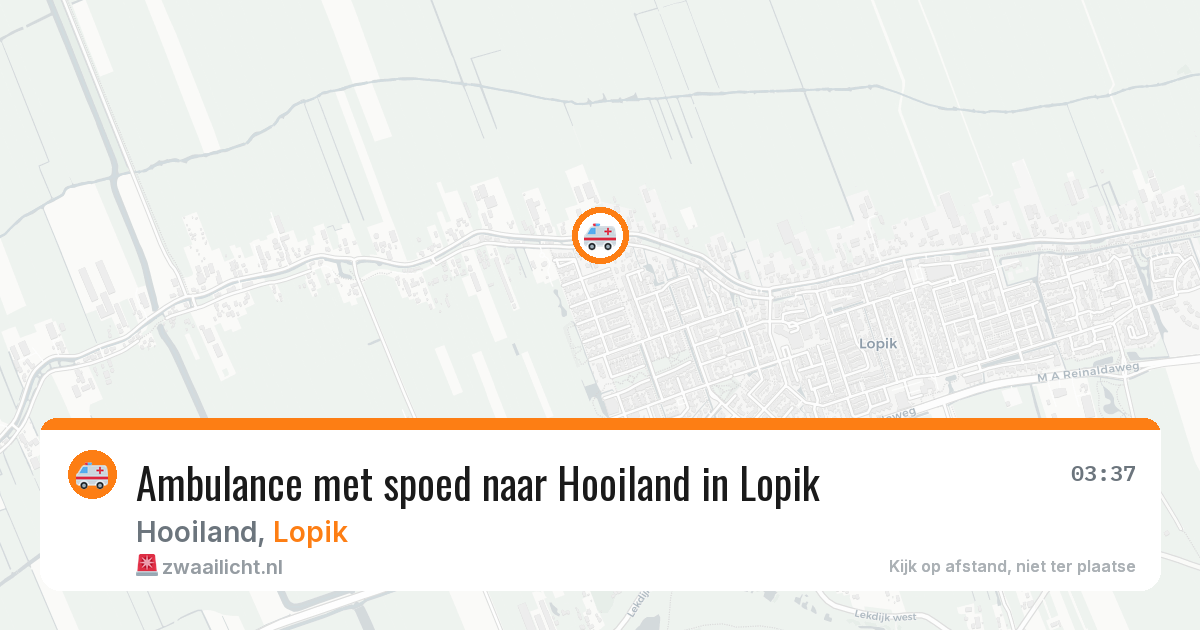 Ambulance met spoed naar Hooiland in Lopik — 13 apr 2026
